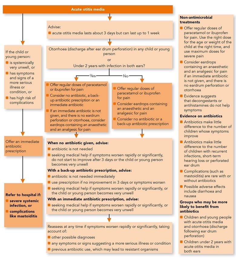 Algorithm 1: Otitis media (acute) antimicrobial pr